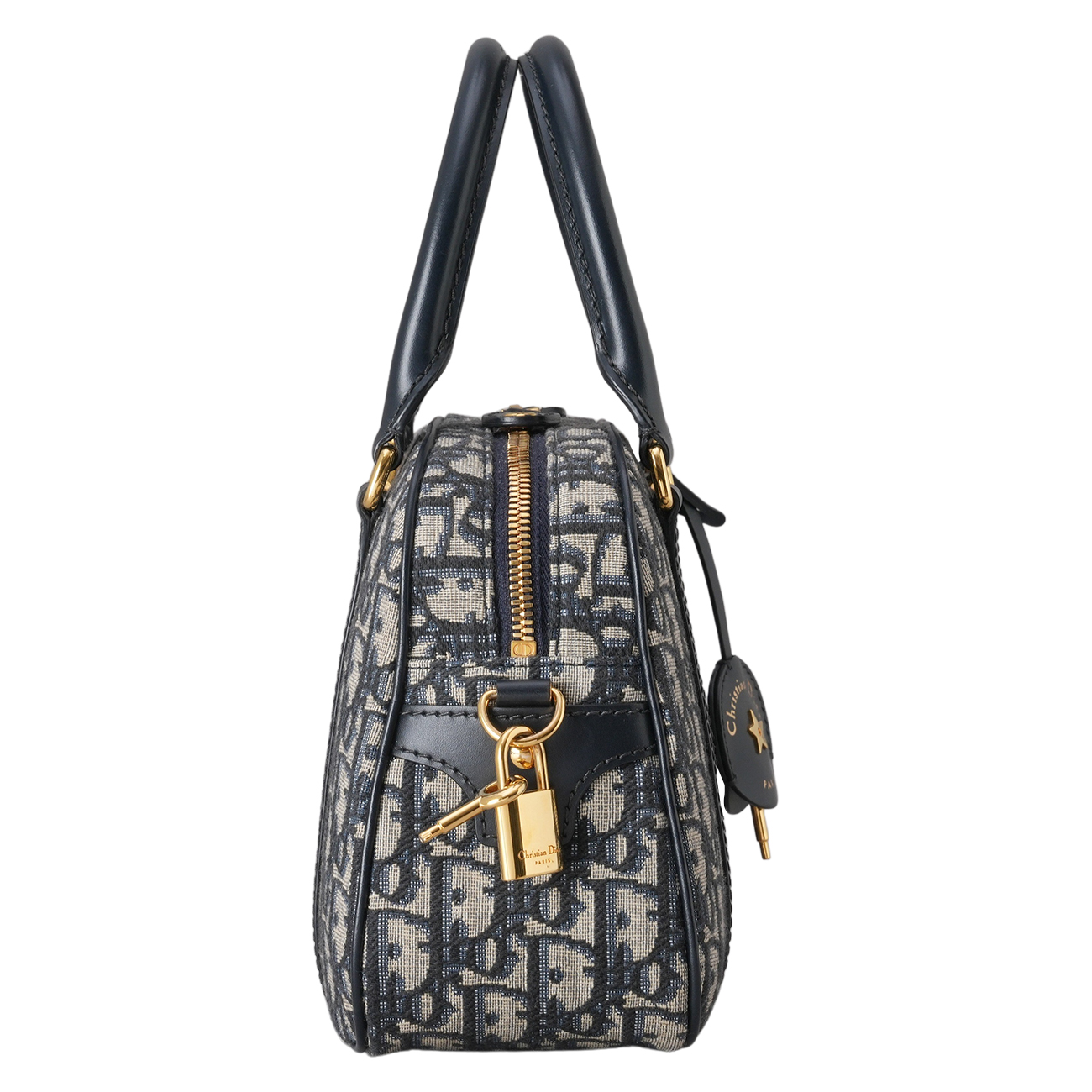 CHRISTIAN DIOR(USED)디올 오블리크 D VIBE 볼링 미디움 백